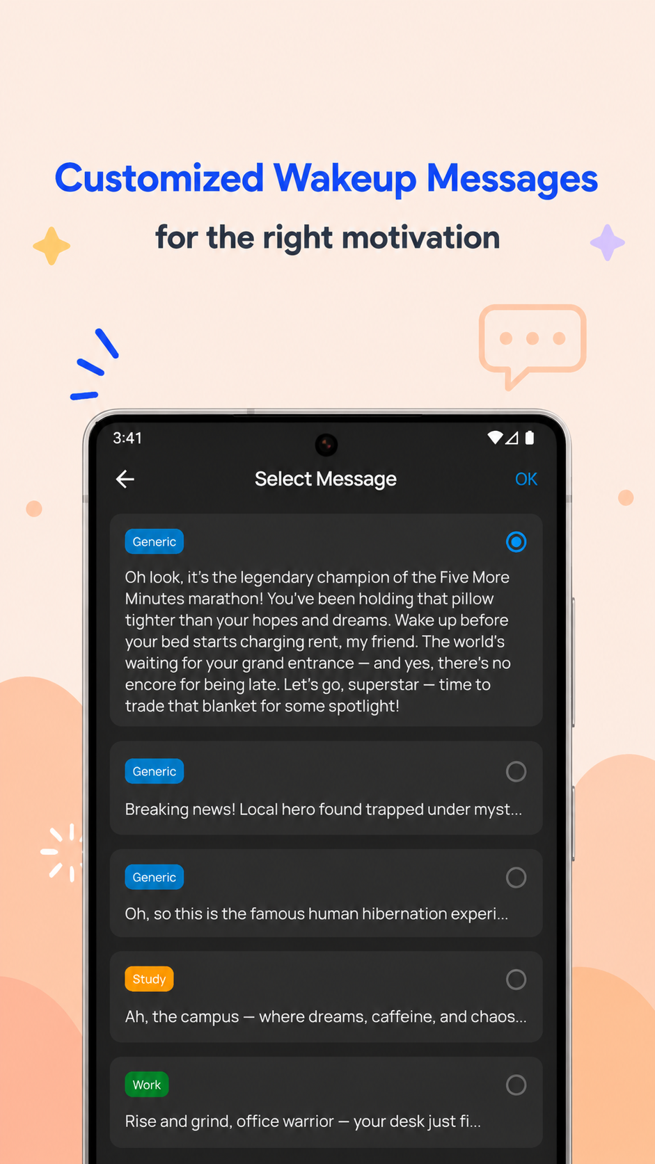 Messages feature screenshot